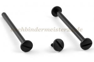 Buchschrauben<br>aus Kunststoff<br>70 mm Fassung<br>schwarz