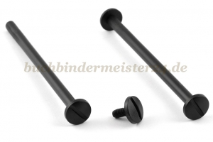 Buchschrauben<br>aus Kunststoff<br>90 mm Fassung<br>schwarz