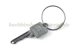 Steel rope keychain rings<br>150 mm long