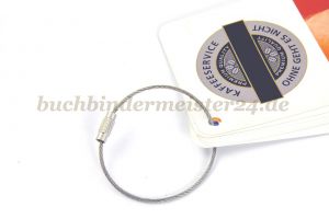 Steel rope keychain rings<br>150 mm long
