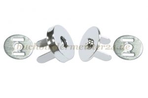 Magnetic snap closures<br>4 parts, 10 mm diameter nickel plated