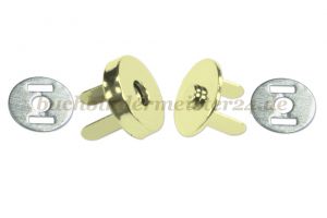 Magnetic snap closures<br>4 parts, 12 mm diameter brass plated