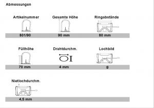 Hebelmechaniken<br>90 mm Bauhöhe<br>inklusive Tippklemmer