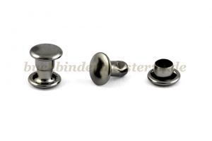 Rapid rivets<br>post 6 mm<br>black plated<br>closed