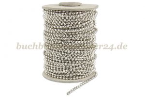 Ball chain nickel plated<br>2.4 mm diameter<br>25 m on spool