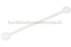 Schlaufen für Buchschrauben<br>128 mm lang<br>transparent