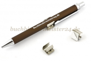 Stifthalter aus Metall<br>selbstklebend<br>vernickelt