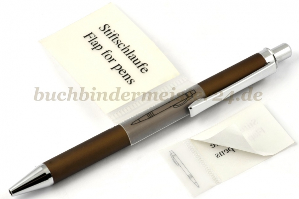 Stiftschlaufe transparent selbstklebend Stifthalter Stiftehalter Schreibgerät 