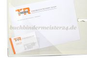 Self-adhesive corner pockets<br>with business card pocket left