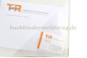 Self-adhesive corner pockets<br>with business card pocket right