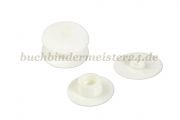 Kunststoff-Drucknieten<br>2,5 mm Fassung<br>weiss