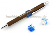 Stifthalter aus Kunststoff<br>selbstklebend<br>blau