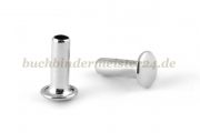 Maschinen-Nieten, vernickelt,<br>4 X 8 X 12 mm