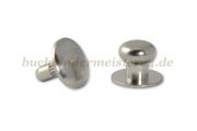 Sam browne studs<br>for round elastic 2 mm<br>with press in top