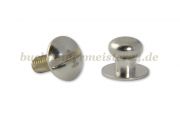 Sam browne studs<br>for round elastic 2 mm<br>with screw head