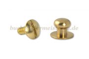 Sam browne studs<br>for round elastic 2 mm<br>with screw head