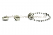 Kollektions-Buchschrauben<br>Messing vernickelt<br>2 mm Fassung