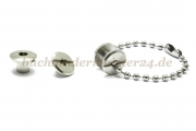 Binding screws with hole<br> 5 mm capacity<br>nickel plated