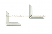 Book corners, alu-look<br>22 mm shank<br>3 mm capacity