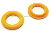 Finger ring eyelets<br>made of plastic<br>yellow<br>