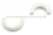 Half ring eyelets made of plastic<br>white<br>