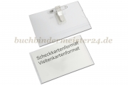 Ausweisträger<br>mit Krokoclip und Sicherheitsnadel