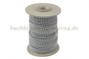 Rundgummi, schwarz-weiss<br>2 mm Ø<br>100 Meter auf Spule