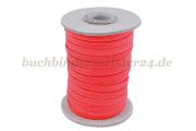 Flachgummi, rot<br>5 mm breit<br>20 Meter auf Pappspule