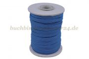 Flachgummi, blau<br>5 mm breit<br>20 Meter auf Pappspule