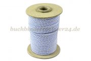 Rundgummi, blau-weiss<br>2 mm Ø<br>20 Meter auf Spule