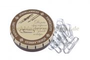 Paperclips<br>26 mm zink plated<br>into a nostalgic metal box