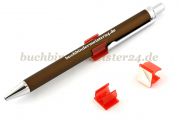 Stifthalter aus Kunststoff<br>selbstklebend<br>rot