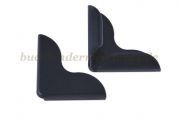 Book corners, black<br>25 mm shank<br>4.5 mm capacity
