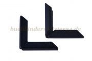 Book corners, black<br>30 mm shank<br>4 mm capacity