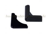 Book corners, black<br>14 mm shank<br>3.5 mm capacity