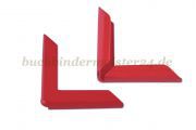 Book corners, red<br>22 mm shank<br>3 mm capacity