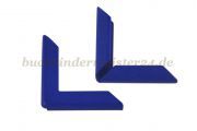 Book corners, blue<br>22 mm shank<br>3 mm capacity