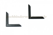 Buchecken, schwarz<br>31 mm Schenkellänge<br>4 mm Fassung