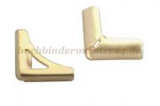 Book corners<br>brass plated<br>14 mm shank<br>3.5 mm capacity
