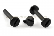Buchschrauben<br>aus Kunststoff<br>30 mm Fassung<br>schwarz