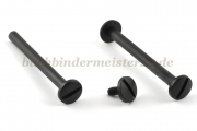 Buchschrauben<br>aus Kunststoff<br>60 mm Fassung<br>schwarz