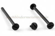 Buchschrauben<br>aus Kunststoff<br>70 mm Fassung<br>schwarz