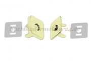 Magnetic snap closures<br>4 parts, 19 x 19 mm<br> brass plated