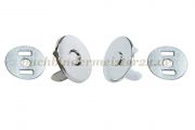 Magnetic snap closures<br>4 parts,18 mm diam. flat,nickel plated