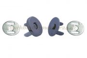 Magnetic snap closures<br>4 parts, 18 mm diameter, black plated