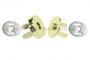 Magnetic snap closures<br>4 parts, 10 mm diameter brass plated